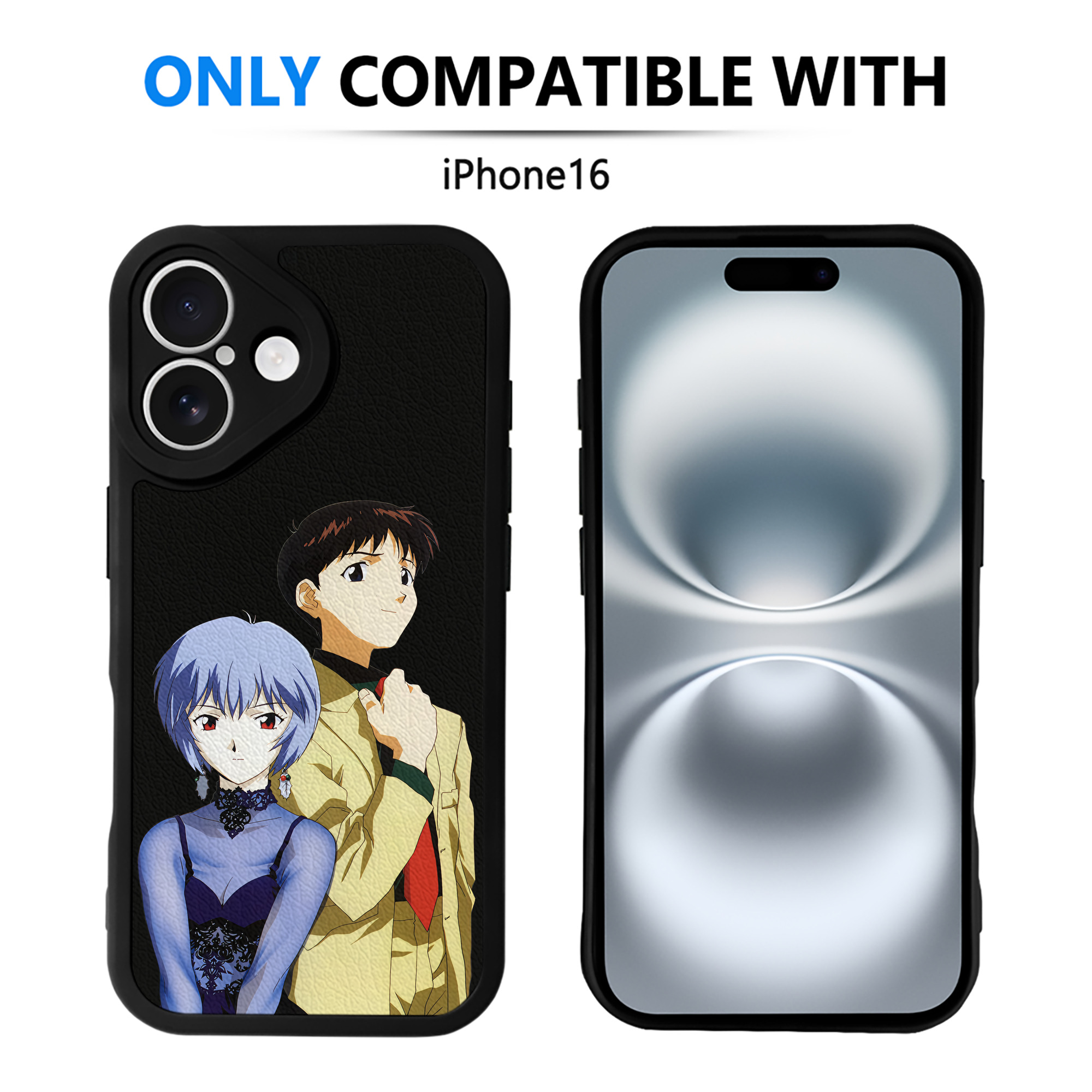 （画像用） EVA 新世紀エヴァンゲリオン 【iPhone 16シリーズ対応】シリコンスマホケース（レザー調） 材質：シリコン